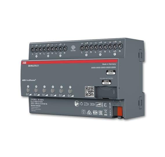  Светорегулятор/M.6.210.2.1 free@home для LED ламп 6-ти кан. MDRC ABB 2CKA006220A0731 