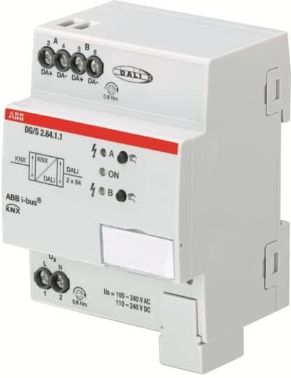  Контроллер освещения DG/S2.64.1.1 DALI Standart 2 линии ABB 2CDG110199R0011 