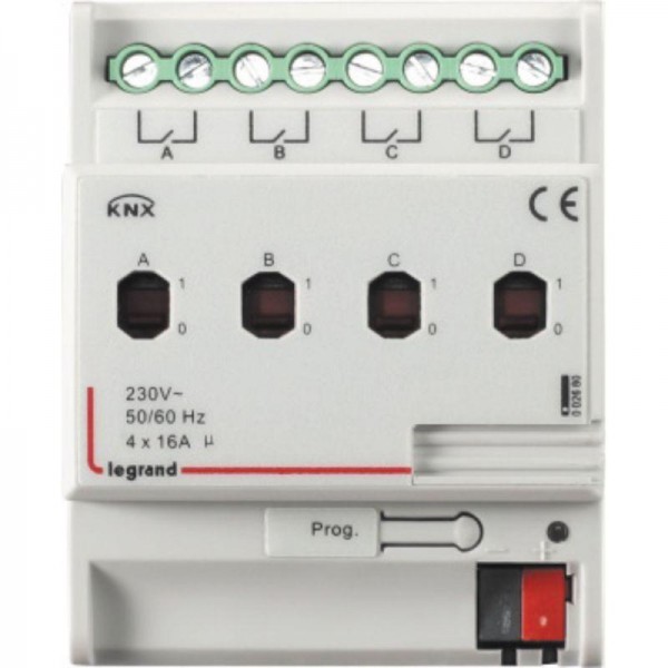  Активатор релейный KNX 4-кан. 16А DIN 4мод. Leg 002680 