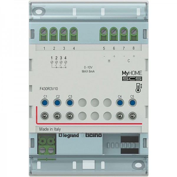  Актуатор DIN 3-кан. + 2х0-10В bus Leg BTC F430R3V10 