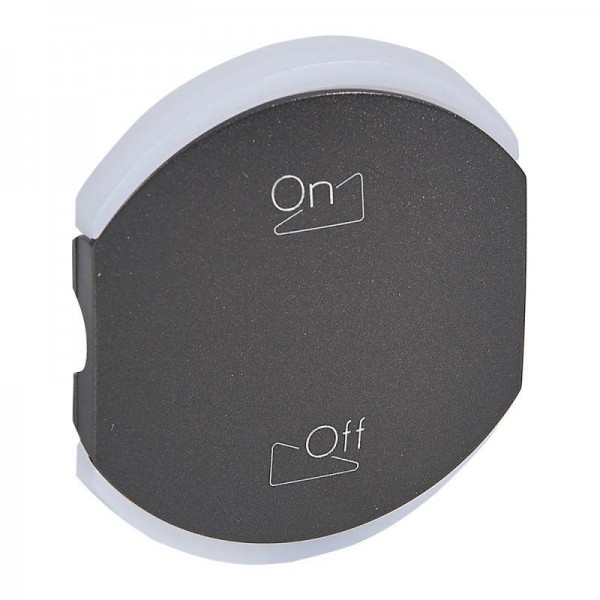  Панель лицевая MyHome SCS 2мод. "диммер-ON-OFF" графит Leg 064844 