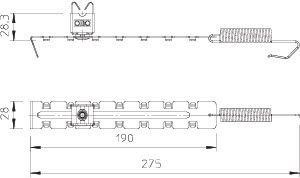  Держатель проволоки d8 с натяжной пружиной 132 U-CU V2A OBO 5203023 