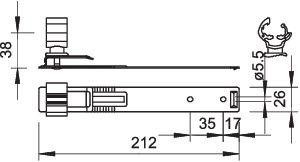  Держатель проволоки d8-10мм для шиферн. кровли 157 LK-VA OBO 5215374 