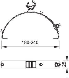  Держатель проволоки d8-10мм для коньковой черепицы 132 N-DK OBO 5202566 
