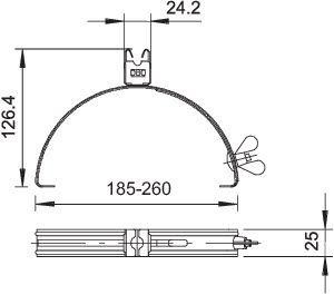  Держатель проволоки d8 для коньковой черепицы 132 VA OBO 5202833 