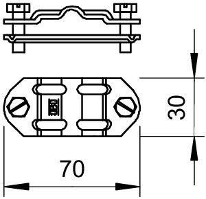  Вставка разделительная Rd8-10 /FL 30х40 233 A VA OBO 5336457 