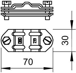  Вставка разделительная Rd8-10 /FL 30х40 233 A ZV OBO 5336503 