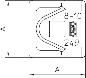  Зажим крепежный для проволоки 249 8-10 ALU-OT OBO 5311585 