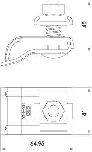  Крепеж проволоки к водосточному желобу RK-FIX CU OBO 5316468 