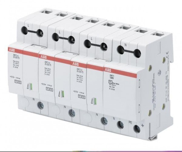  Устройство защиты от импульсных перенапр. (УЗИП) OVR T1+2 3N 25-255 TS ABB 2CTB815101R4500 