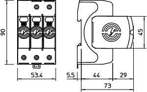  Устройство защиты от импульсных перенапр. УЗИП 280В CombiController V50-2+NPE-280 2 пол. OBO 5093524 