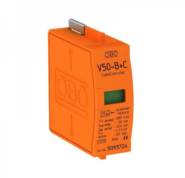  Вставка для УЗИП (Класс I+II) 150В V 50-B+C 0-150 OBO 5094400 