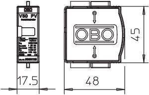  Вставка для УЗИП (Класс I+II) 300В V50-B+C 0-300PV OBO 5093726 