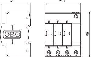  Молниеразрядник V50-B+C 3+NPE 3-полюсн. OBO 5093654 