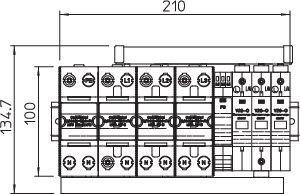  Комплект УЗИП 3+NPE (Класс I+II) 255В PS4-B+C TNS+FS OBO 5089763 