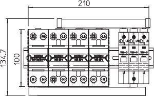  Комплект молниеотвод с разрядником MCD+V20 3 полюсн.+NPE PS4-B+C TT+TNS OBO 5089761 