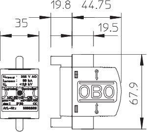  Вставка для УЗИП (Класс I) 255В MC 50-B 0-OS OBO 5096825 