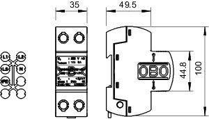  Разрядник NPE 1-полюсн. 255V MC 125-B NPE OBO 5096863 