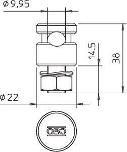  Клемма креп. для проволоки 5001 N-VA OBO 5304176 