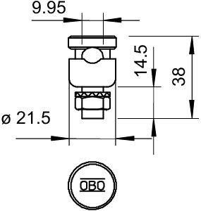  Клемма крепежная для проволоки 5001 N-CU OBO 5304172 