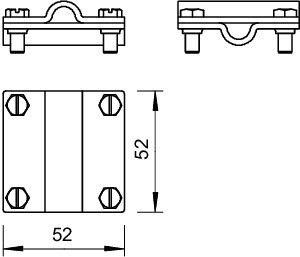  Соединитель проволоки крест. 254 DIN 8-10 CU OBO 5314135 