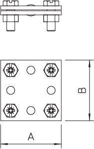  Соединитель полосы крест. 256 A-DIN 30 VA OBO 5314720 