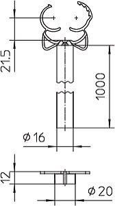  Держатель изол. токоотвода дистанционный isCon DH OBO 5408043 
