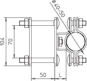  Крепеж молниеприемной мачты isFang TS50х50 OBO 5408964 