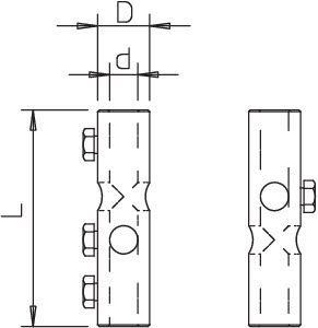  Соединитель изол. стержней двойной крестообразный 101 IDK OBO 5408245 