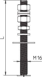  Стержень с резьбой isFang-3B-G1 V2A 270 OBO 5408971 