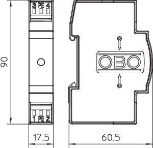  Разрядник MSR для 2-полюсн. энергосбережения 24В VF 24-AC/DC OBO 5097607 
