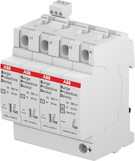  Устройство защиты от импульсных перенапр. (УЗИП) OVR T2 3N 40-440s P TS QS ABB 2CTB815704R3700 