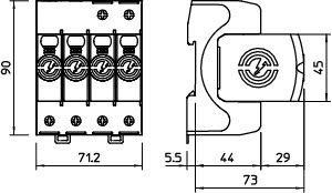  Устройство защиты от импульсных перенапр. УЗИП 320В SurgeController V20-3+NPE-320 3 пол. OBO 5095263 