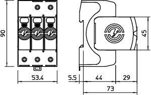  Устройство защиты от импульсных перенапр. УЗИП 550В SurgeController V20-3-550 3 пол. OBO 5095213 