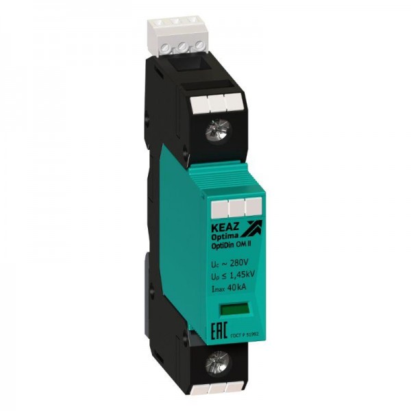  Ограничитель импульсных перенапряжений (УЗИП) OptiDin OM II 1 280/40/X КЭАЗ 114318 