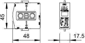  Вставка для УЗИП (Класс II) 335В V20-C 0-335 OBO 5099850 