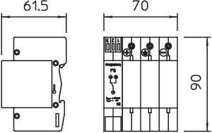  Основание УЗИП 3 пол. (Класс II) V20-C U-3PH-Y-FS OBO 5096646 