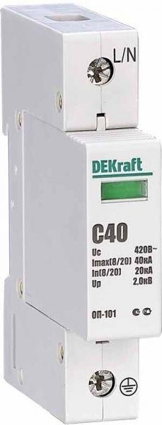  Ограничитель перенапряжения ОП-101 1P 40кА C 420В SchE 18015DEK 