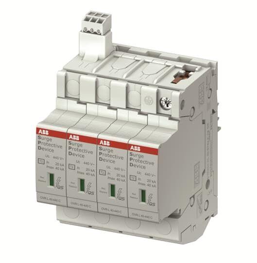  Устройство защиты от импульсных перенапр. УЗИП OVR404 4L 40-440 P TS QS ABB 2CCF606000A0003 