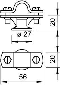  Держатель для стержня Rd16 113 ZN-16 OBO 5412633 