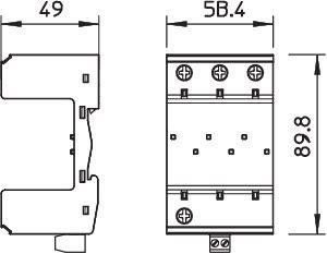  Основание УЗИП 3 пол. MB 3+FS OBO 5096667 