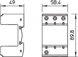  Основание УЗИП 3 пол. MB 3 OBO 5096665 