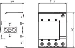  Основание УЗИП 3+NPE MB 50-3+NPE OBO 5096675 