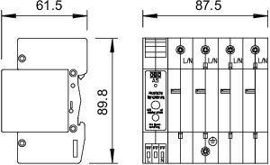  Основание УЗИП (Класс II) V20-C U-4 AS OBO 5096448 