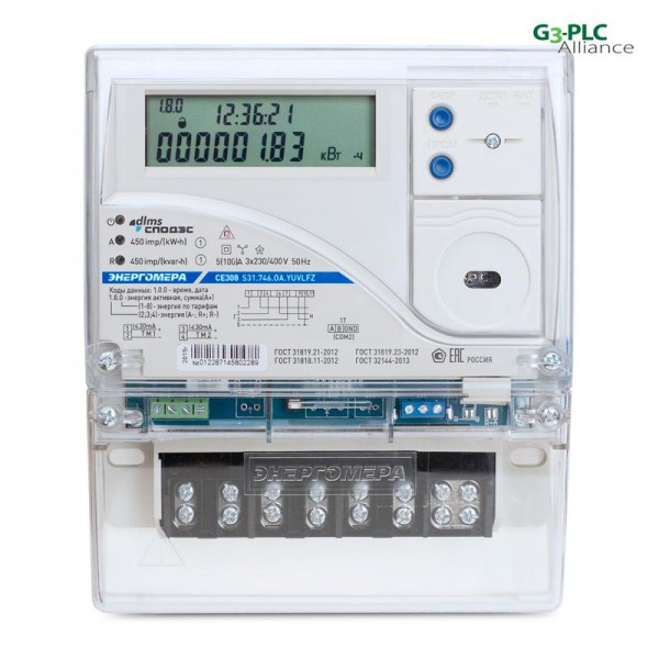  Счетчик CE 308 S31 746.OP.YUVLFZ PL03 SPDS СПОДЭС/DLMS Энергомера 101005007012601 
