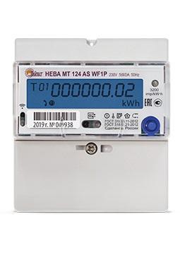  Счетчик НЕВА МТ 124 AS WF1P 1ф 5-60А 220В многотариф. физ. лица Екат. вр.Тайпит 6133718 