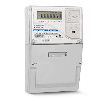  Счетчик СЕ 303 S34 745-JR1Q2VZ 3ф 5-60А моноготариф. радиоинтерфейс с антенной реле управл. оптопорт контроль вскрытия крыш. щиток ЖКИ Моск. вр. Энергомера 101004003010878 