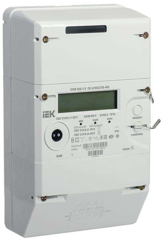 Счетчик STAR 328/1 3ф С8-5(100)Э многотариф. RS-485 IEK SME-3C8-100 