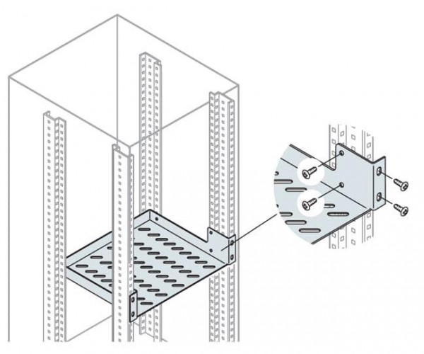  Полка фикс. 2HE Г=385мм ABB EV2385 