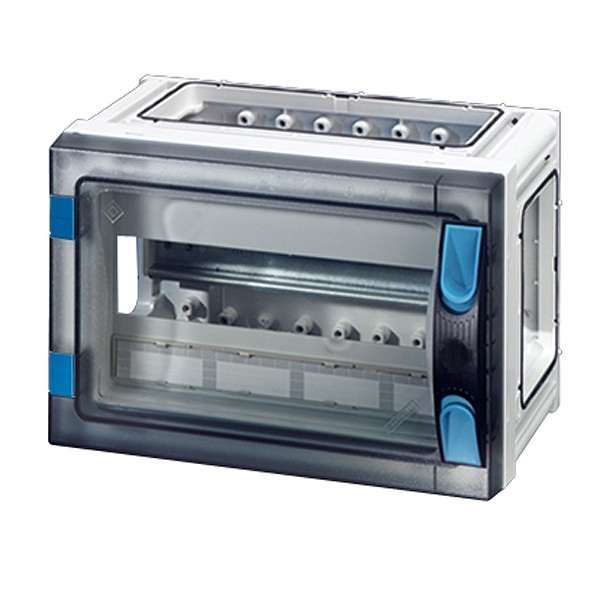  Корпус пластиковый 180х270х186 N+PE ручное запирание сер. с прозр. дверью FP 1106 HENSEL 68000124 